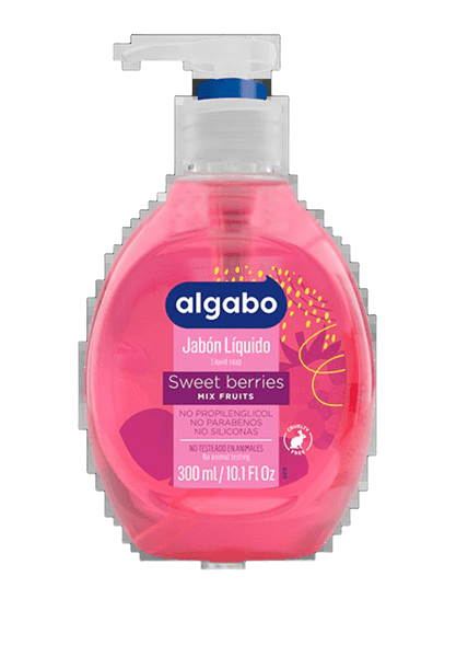 Jabon Liquido Algabo x300 ml. Sweet Berries (Rojo)