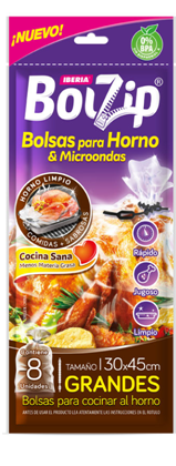 Bolsas para Horno y Microondas x8 Unid. BOLZIP