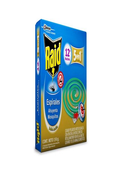 espirales raid verde doble accion mata y repele 