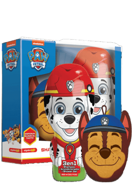 Paw Patrol Set Esponja + 3 En 1 + Acondicionador + Gel De Ducha CHASE