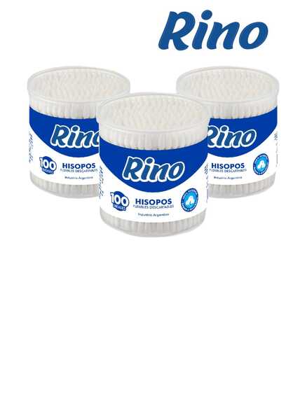 Rino Hisopos Descartrables X100 Unid.